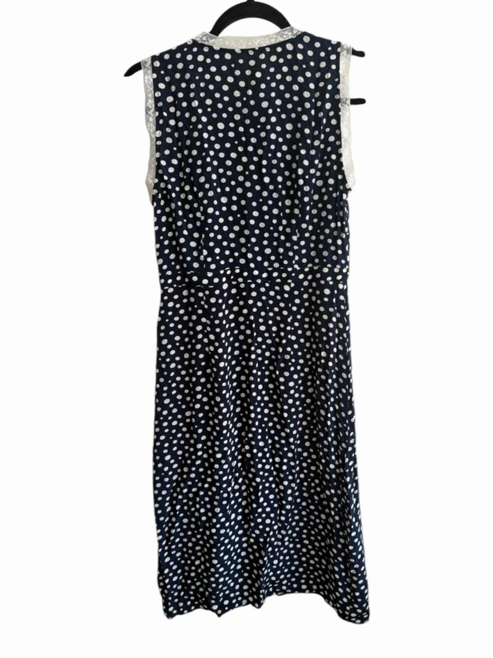 Rouje X J.Crew Rencard Wrap Dress Navy Polka Dot size 2 NWT - Picture 7 of 11
